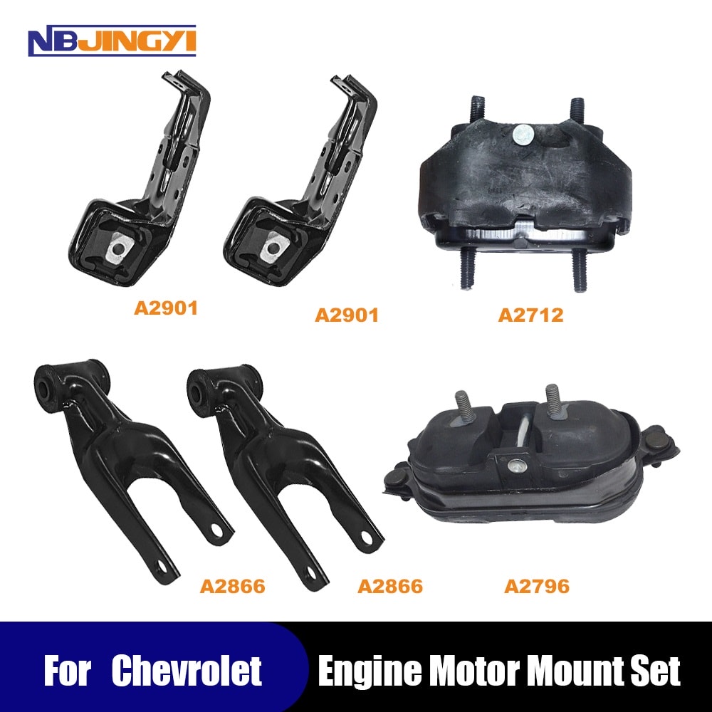 1K0015 Front Right Left Rear Engine & transmission Mounts Set 6PCS for 1994-1996 Chevrolet 3.1L