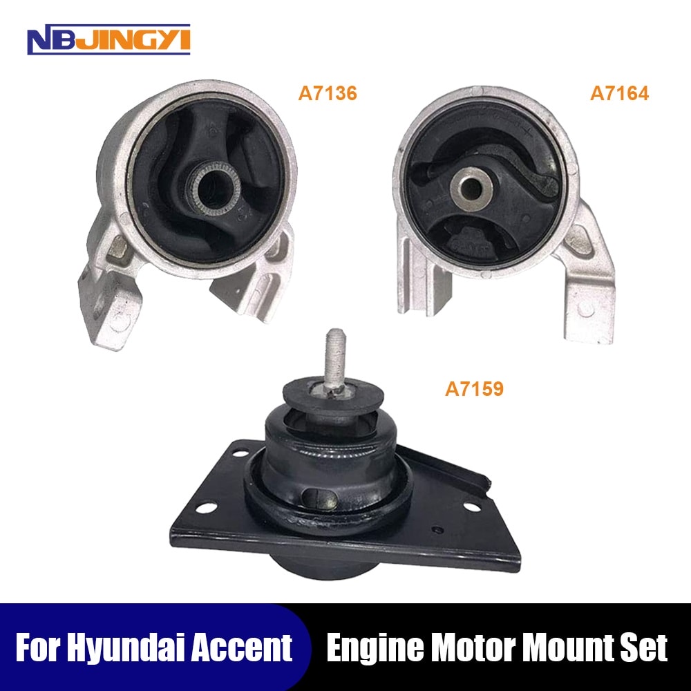 1K0055 Engine Motor Mounts 3Pcs Set for Kia Rio & Hyundai Accent06-11 1.6L