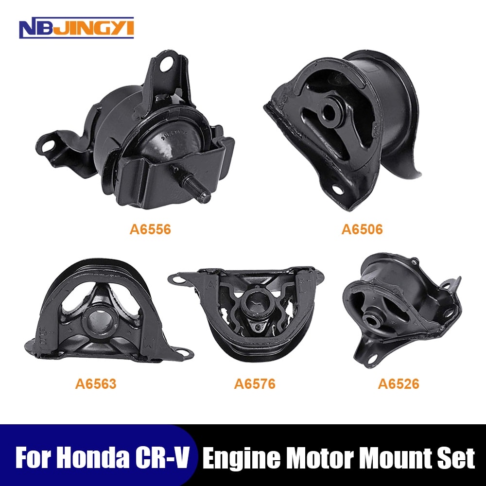 1K0066 Engine Motor & Trans Mount 5PCS Set for 1998-2001 Honda CR-V 2.0L &96-00 Honda Civic 1.6L for Manual Trans