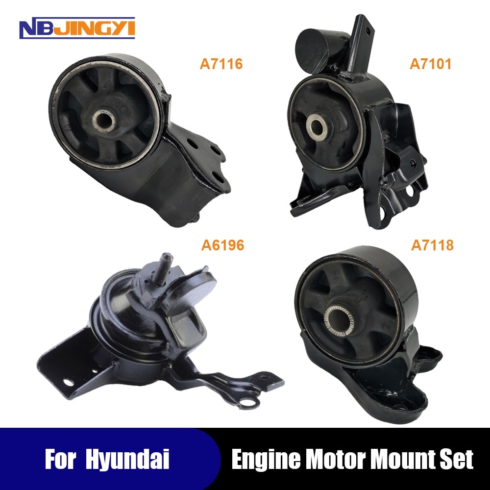 1K0068 Engine Motor Mounts & Auto Trans Mount 4Pcs Set for 2001-2006 Hyundai Elantra&2003-2005 Hyundai  Tiburon 2.0L