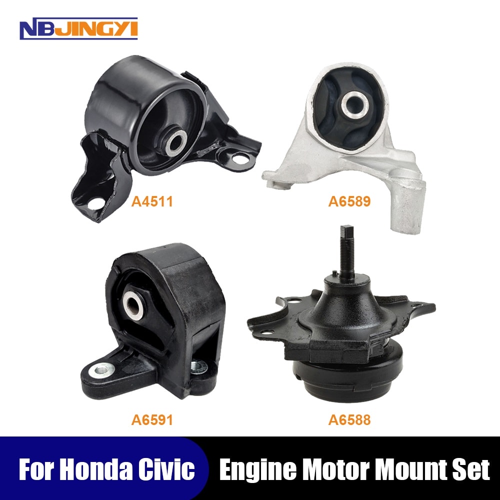 1K0071 Engine Motor & Trans Mount 4PCS 2001-2005 for Honda Civic / Acura EL for Manual