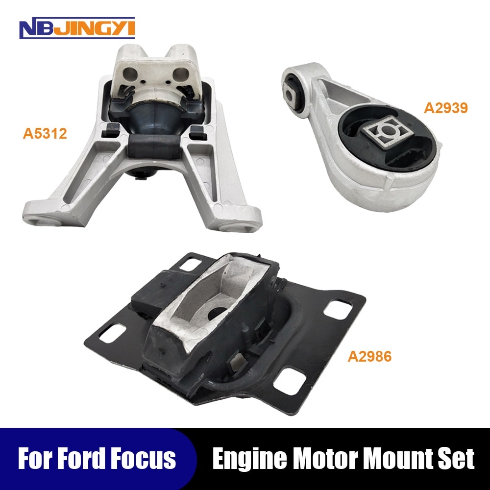 1K0077 3Pcs Front Right Motor & Trans Mount For 2005-2007 Ford Focus 2.0l/2010-2013 Ford Transit 2.0L