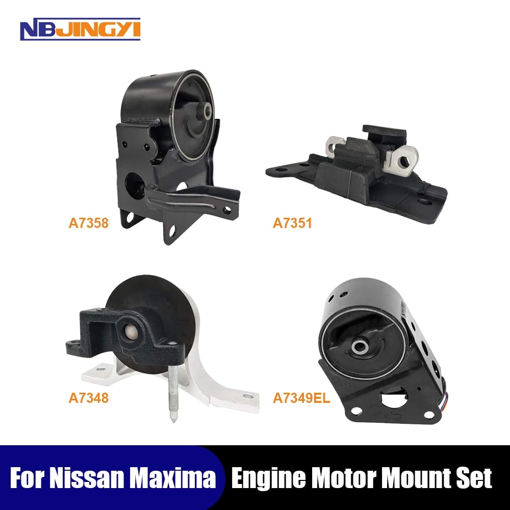 1K0080 Engine Motor & Trans Mount 4PCS with Sensor 04-06 for Nissan Maxima 3.5L