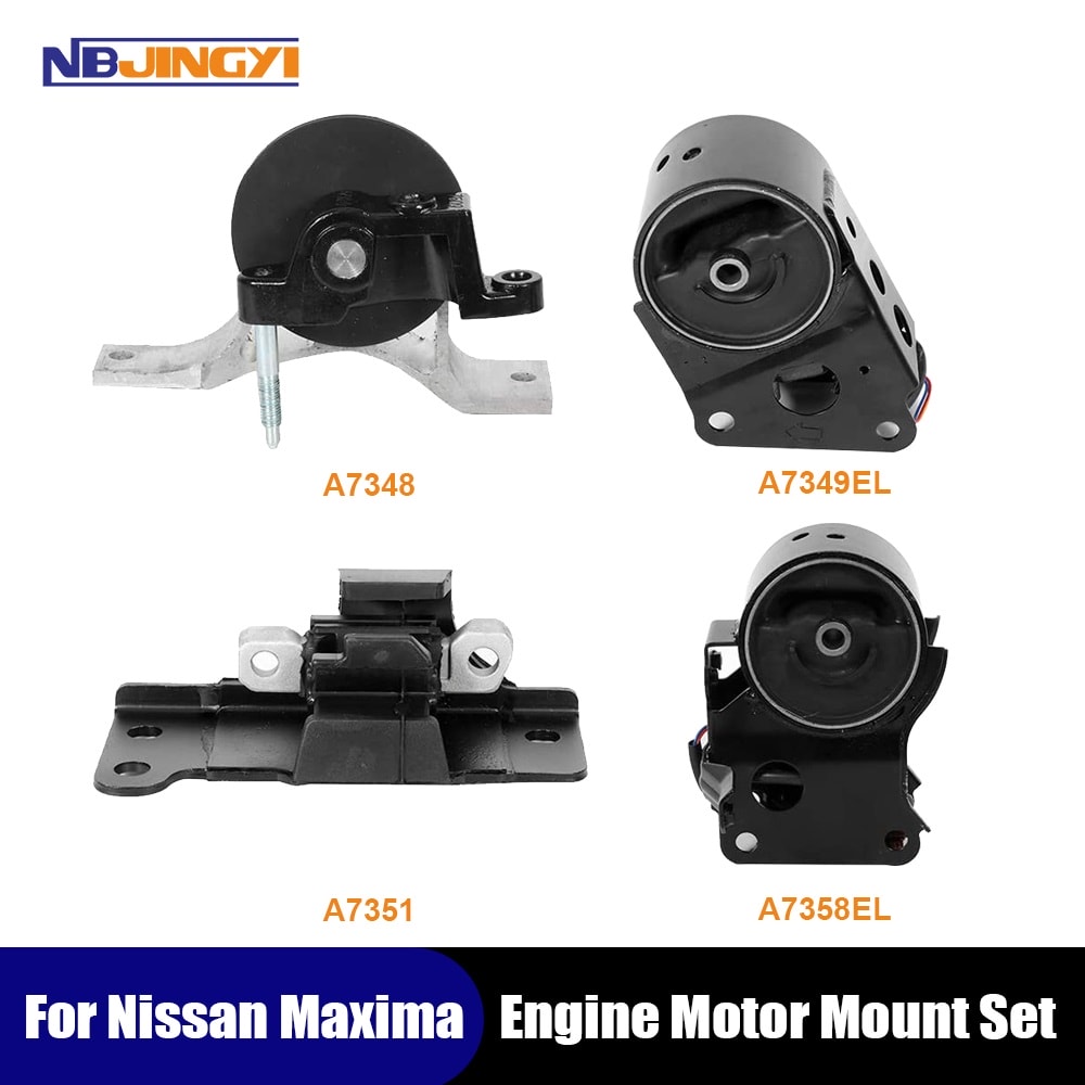 1K0086 Engine & Trans Mount 4PCS w/ Sensors 04-09 for Altima Maxima Quest 3.5L for Auto