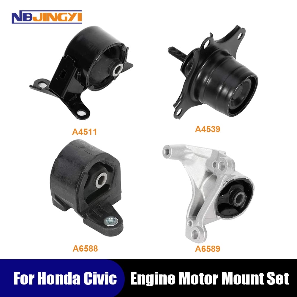 1K0087 Engine Motor & Trans Mount Set 4pc For 2005 Honda Civic 1.7L Manual