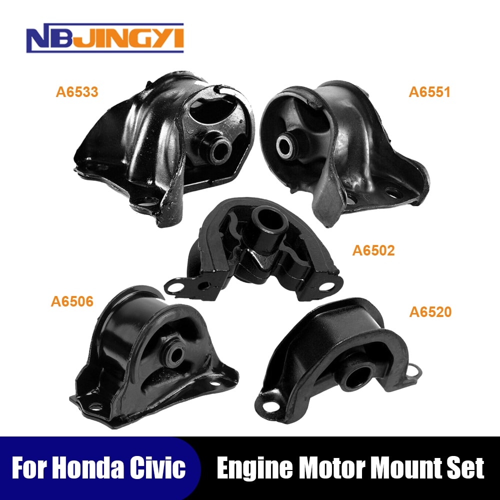 1K0103 Engine Motor & Trans. Mount Set 5PCS. 1992-1995 for Honda Civic 1.5L for Auto.