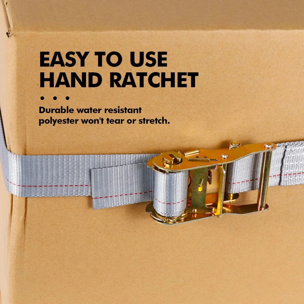 E Hook Polyester Ergo Ratchet Tie Down Lashing Strap