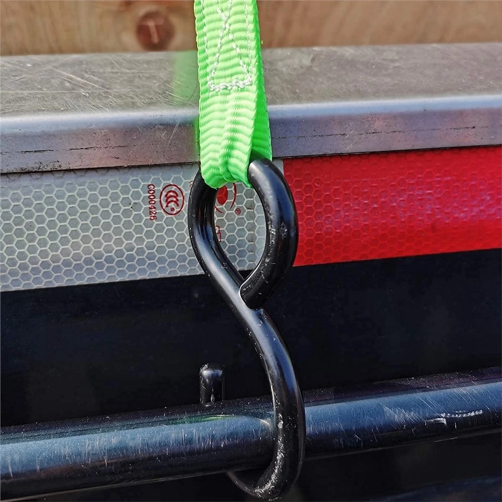 4 Pack Of 1 Inch Custom Printed Polyester Webbing Ratchet Lashing Straps With Coated S Hook