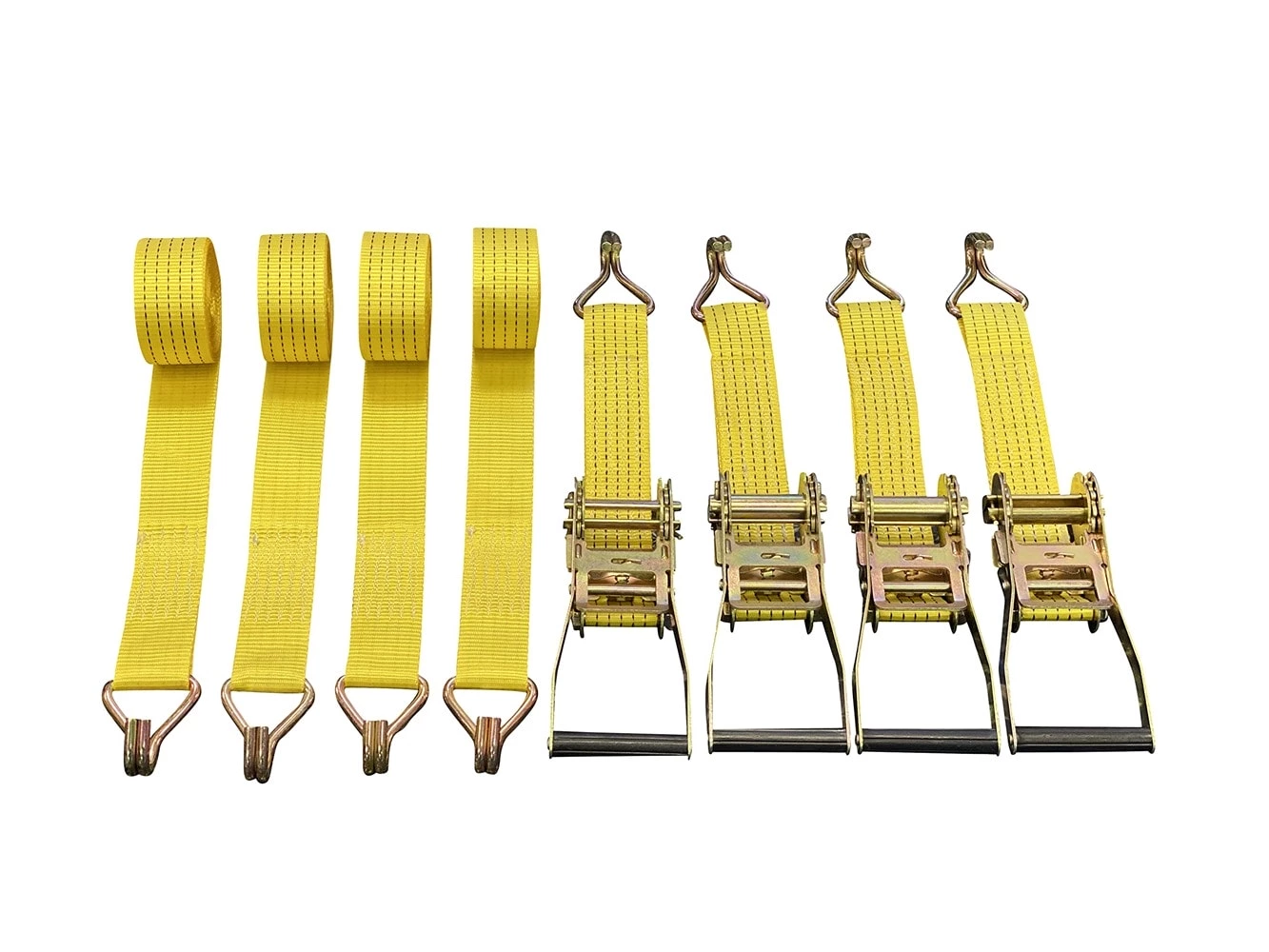 1 Inch Retractable Ratchet Tie Down Strap With Coated S Hooks