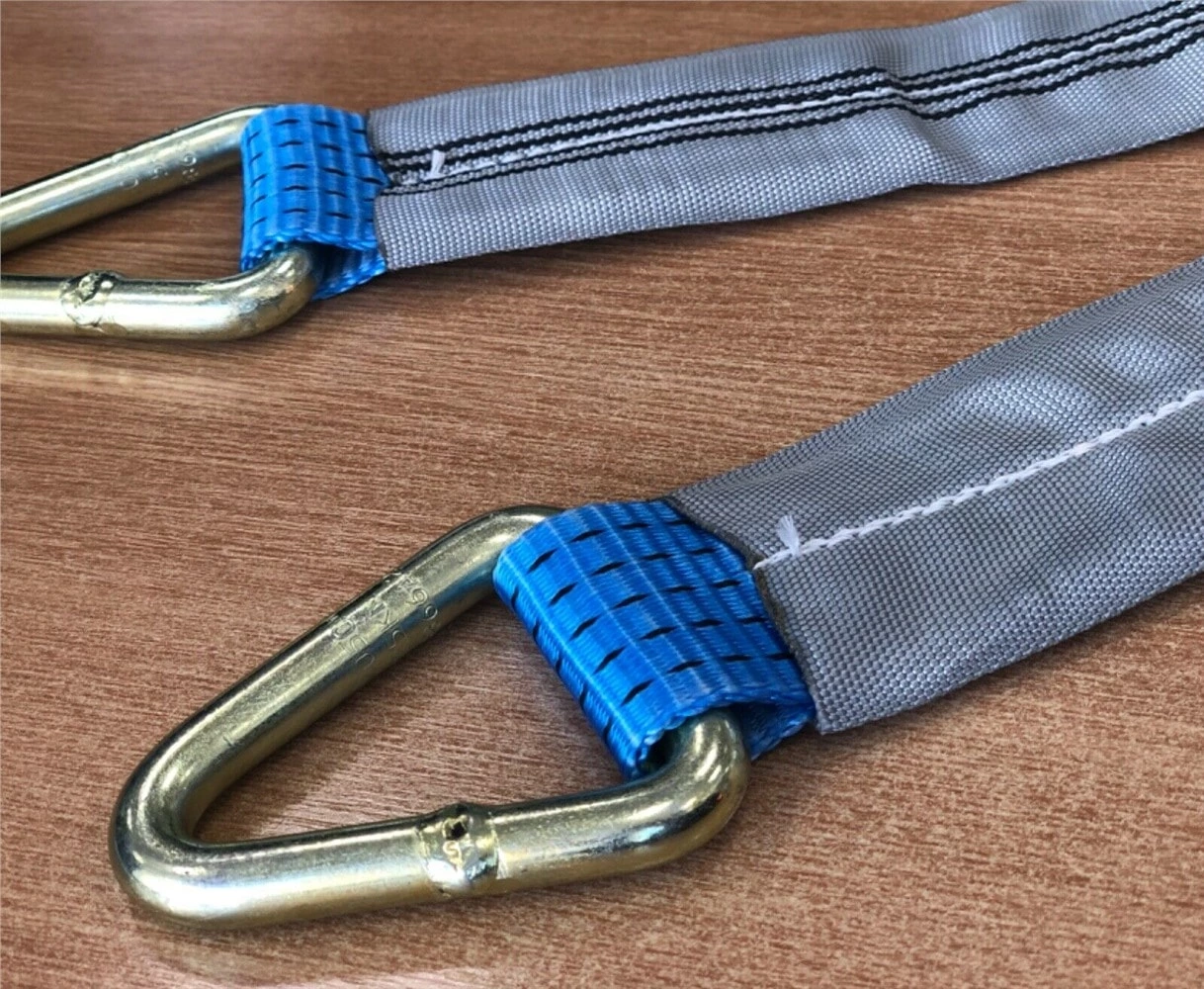 Heavy Duty Axle Recovery Strap - Car Transport Trailer Strap - 3ft 5t D-Rings