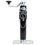 1BJY-TJ-12 Black 15inch Travel Top wind Swivel Trailer Tongue Jack,2000LBS Capacity