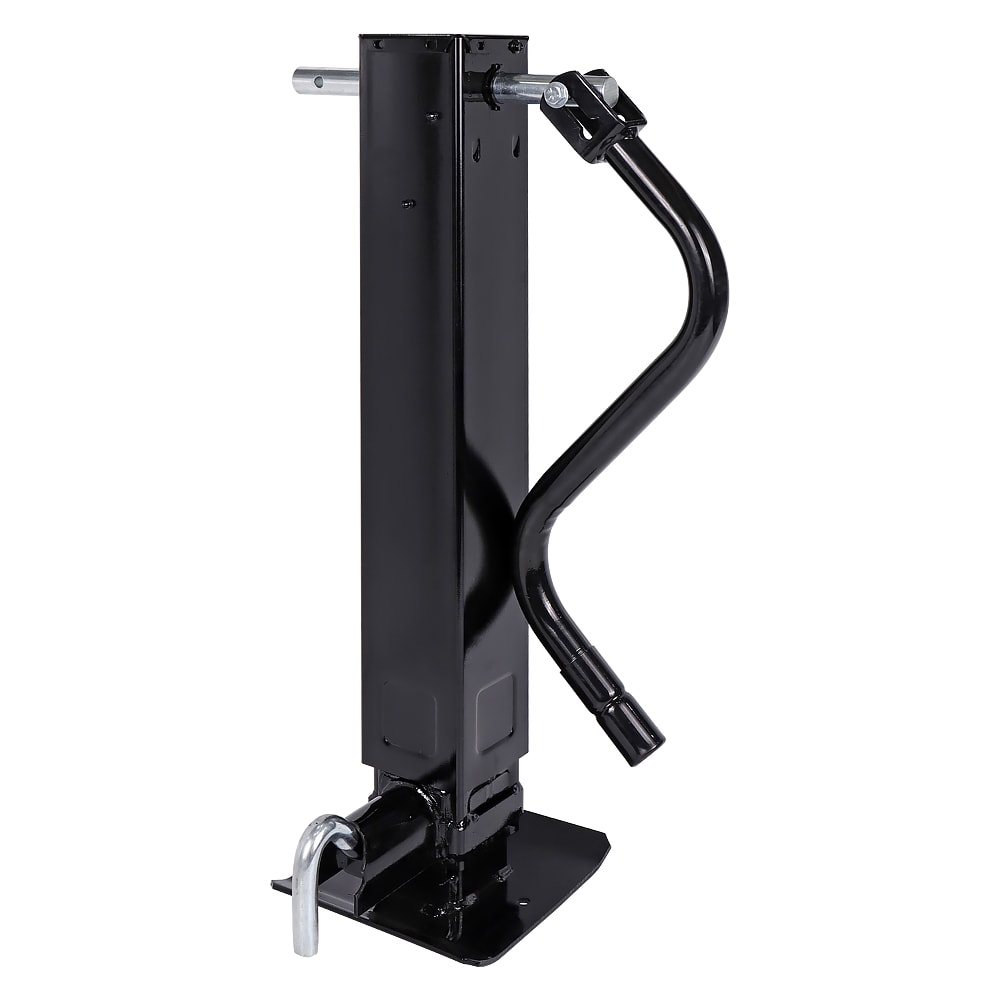 1BJY-TJ-55B Heavy Duty Front Handle Weld-On Square Tube Jack with Drop Leg, Black