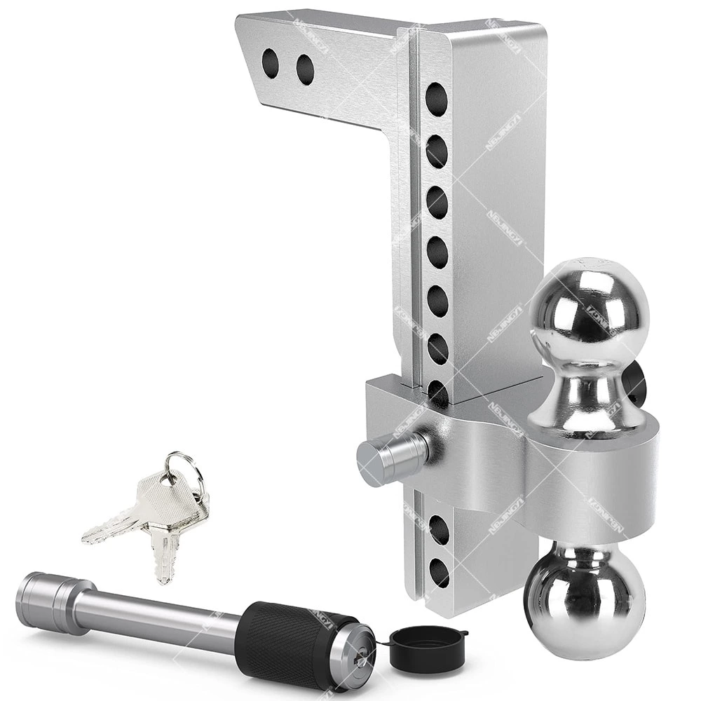 1BJY-HM-66 Aluminum Alloy Adjustable Ball Mount with 2in. Receiver Trailer Hitch Ball Mount