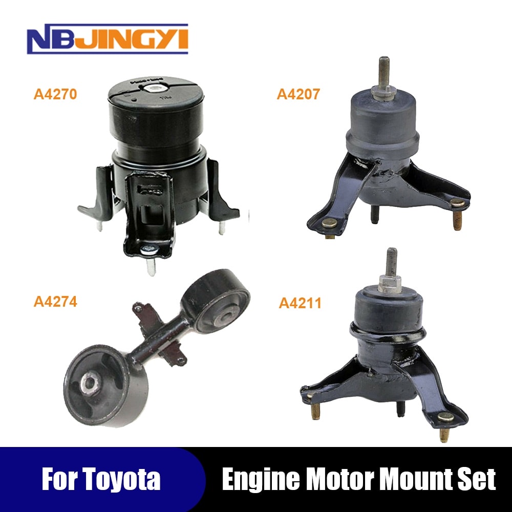 1K0107 Rubber Left Right Front Rear Engine & Automatic Transmission Mounts 4 PCS fits 2007-2011 Toyota Camry 2.4L