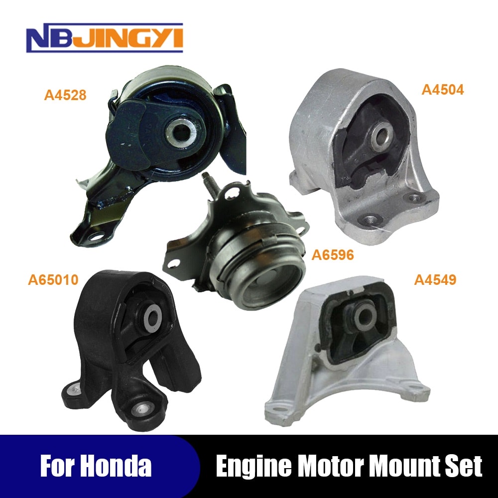 1K0112 Left, Right, Front Engine Motor & Automatic Trans. Mount Set 5Pcs For 2002-2006 Honda CRV 2.4L 4WD