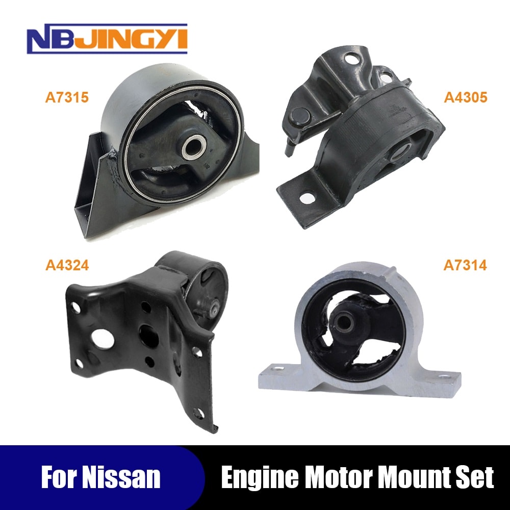 1K0114 Right, Front, Rear Engine and Transmission Motor Mounts for 2000-2006 Nissan Sentra 1.8L Automatic