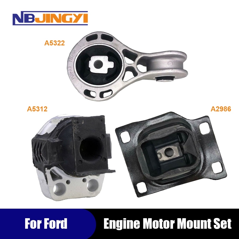 1K0115 Front Right, Lower Engine Torque Strut & Transmission Mount Set 3Pcs for 08-11 Ford Focus 2.0L