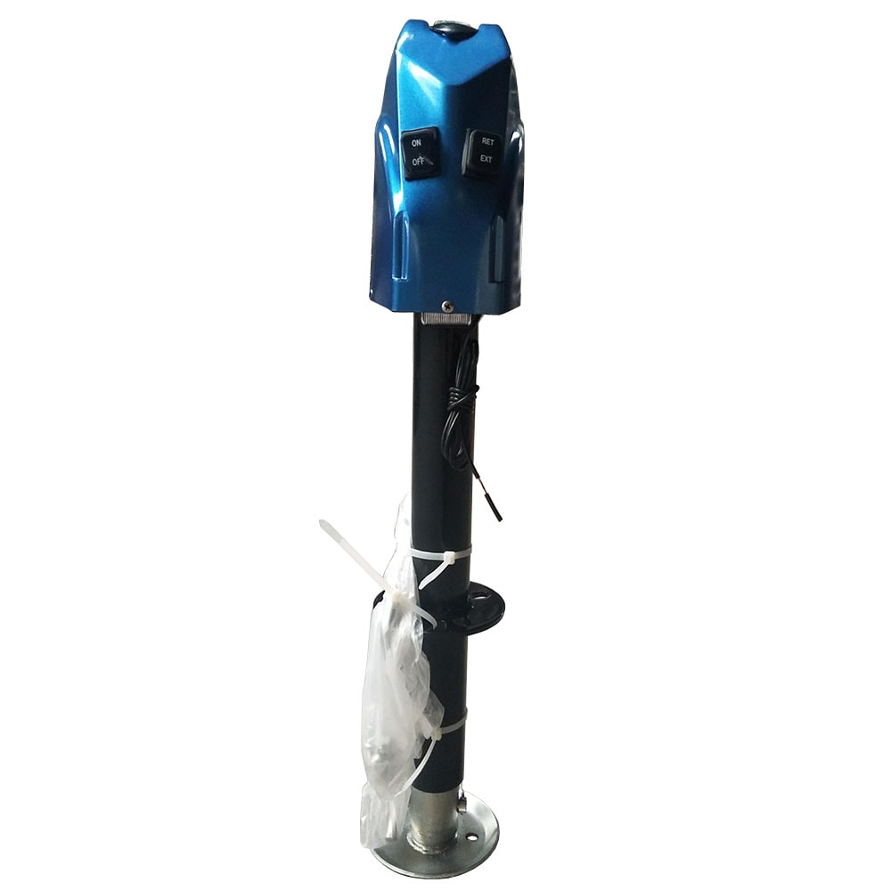 1BJY-324 4000 lbs Electric Trailer Power A-Frame Tongue Jack with Drop Leg for RV Camper Traveler, 12V DC, Blue