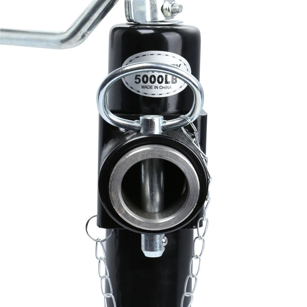 1BJY-TJ-14 Weld-On Pipe-Mount Swivel Trailer Tongue Jack, 5000 lbs. 15 Inches Travel