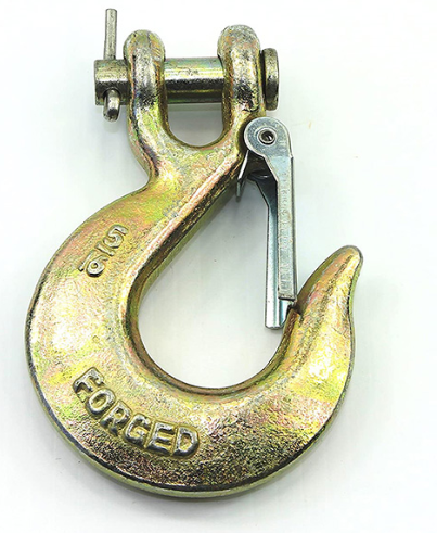 1BJY-CSH-02  1/4-Inch Forged G70 Steel Clevis Slip Hook with Safety Latch, 4300 lbs