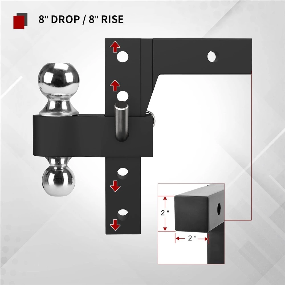 1BJY-HM-66 Original Aluminium Alloy Ball Mount 2.5in. Receiver Reversible Ball Mount