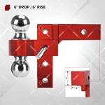 1BJY-HM-45 Soporte de bola reversible rojo personalizado Soporte de bola ajustable de aleación de aluminio