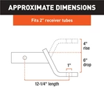 1BJY-HM-76 6 Inch Drop Hitch Mount Ball Mount Hitch High Quality Tow Bar