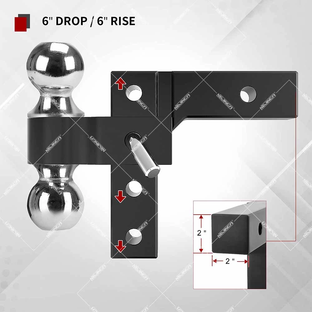 1BJY-HM-39 Reversible Ball Mount Suitable For 2in. Receiver 8000lbs/10000lbs Gtw 0-4in. Drop And Rise
