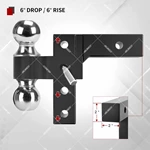 1BJY-HM-46 Aluminum Alloy  Adjustable Ball Mount Customized Trailer Hitch Receiver