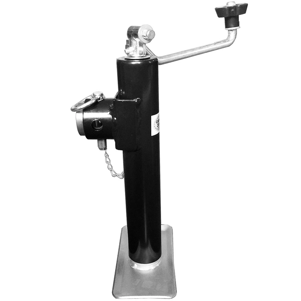 1BJY-TJ-12 Black 15inch Travel Top wind Swivel Trailer Tongue Jack,2000LBS Capacity