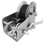 1BJY-HW-04B 1200lbs Hand Winch Boat Winch Black Strap | Hand Crank Winch with 7m Black Strap Manual Winches