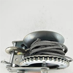 1BJY-HW-04S 1200LB Hand Winch Crank Gear Winch & Cable Heavy Duty Hook, with Steel Cable for ATV UTV Trailer Truck Boat, Metal
