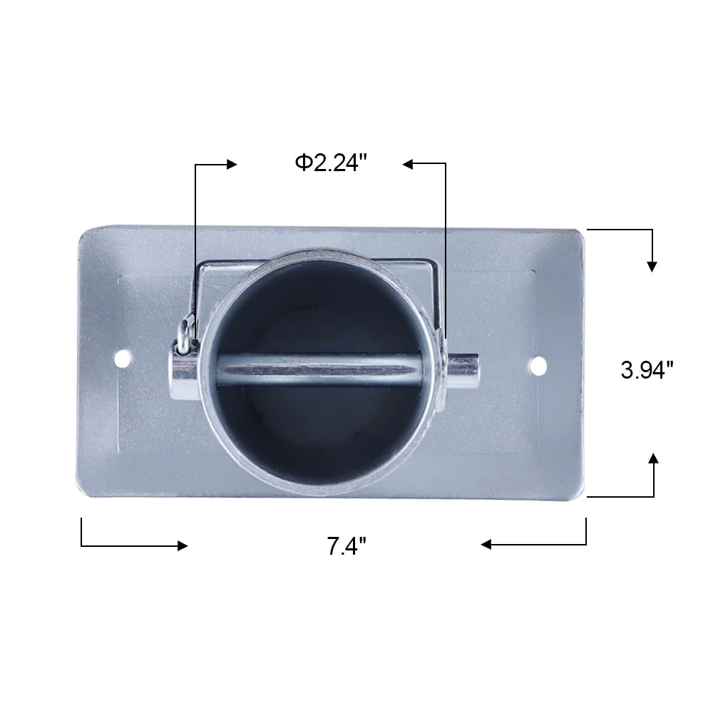 1BJY-JT-02 Trailer Jack Foot 2-Inch Diameter Tube Support 2000LBS Includes Latching Pin