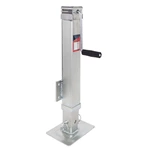 1BJY-TJ-66 Zinc Side-wind Square Jack with Footplate - Drop Leg - Sidewind - 7,000 lbs