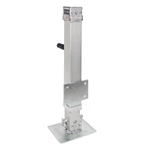 1BJY-TJ-66 Zinc Side-wind Square Jack with Footplate - Drop Leg - Sidewind - 7,000 lbs