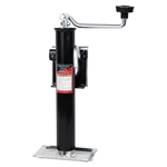 1BJY-TJ-15 Black Universal 10inch Topwind Travel Weld-On  Mount Swivel Jacks with Base (2,000 lbs. Lift Capacity)