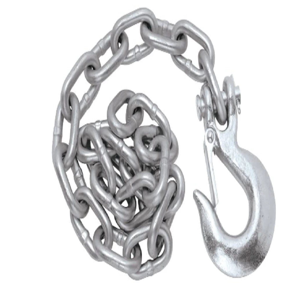 1BJY-SC-16 Safety Chain Transport Chain 3/8 x 26-Inch Clevis Snap Hook Grade 70 Alloy Steel Forging