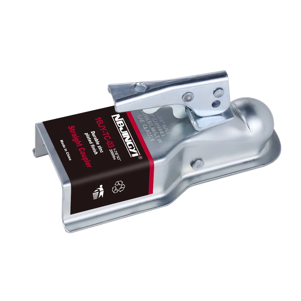 1BJY-TC-03Z 1-7/8 inch Ball Straight Trailer Hitch Coupler Competitive Price 3 inch Channel 2000 lbs Capacity