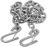 1BJY-SC-02A-TWO 1/4" X 48" 2PCS Grade 30 Trailer Boat Gooseneck Safety Chain with Spring Clips with 2pcs S Hook