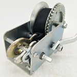 Cabrestante manual de alta resistencia 1BJY-HW-06B de 1600 lb, cabrestante para remolque de barco con cable de acero de 7 m, cabrestante manual con manivela para remolcar vehículos todoterreno.