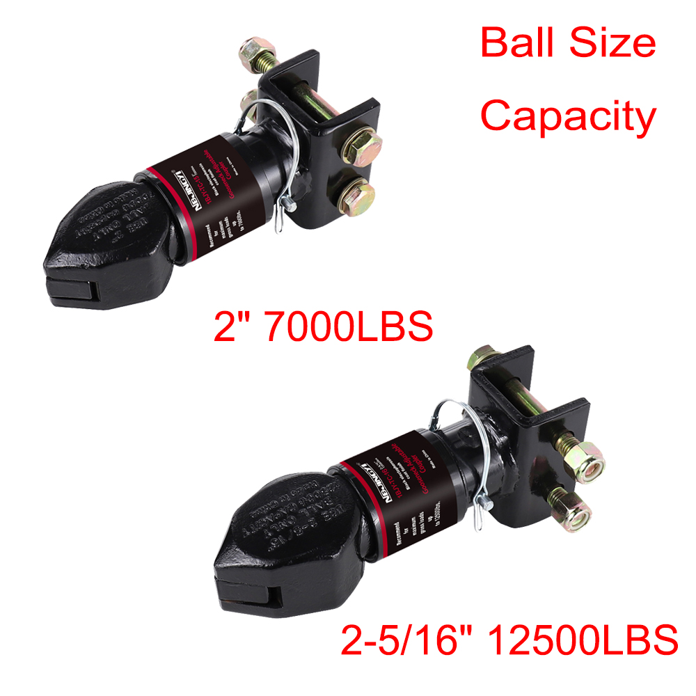 Gooseneck Adjustable Coupler for Ball Size 2inch,2-5/16 inch,SAE Class IV