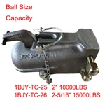 Acoplador de remolque ajustable NBJINGYI para capacidad de 10 000 lb y 15 000 lb, acero de alta resistencia.