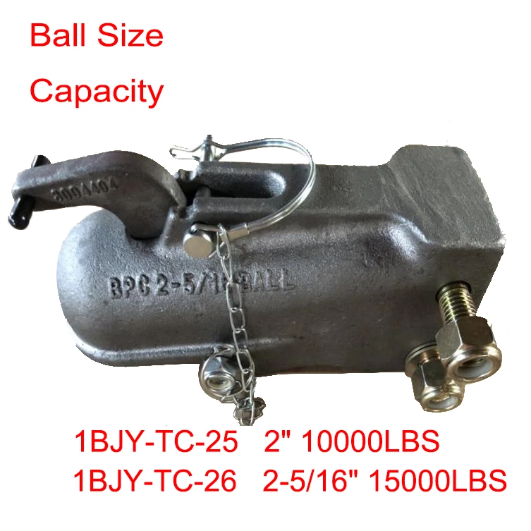 Acoplador de remolque ajustable NBJINGYI para capacidad de 10 000 lb y 15 000 lb, acero de alta resistencia.