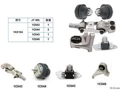 1K0104   Engine Mount Kit Fits 2001-2007 Volvo V70 2.3L 2.4L 2.5L Engine Motor Mount Set 5pc