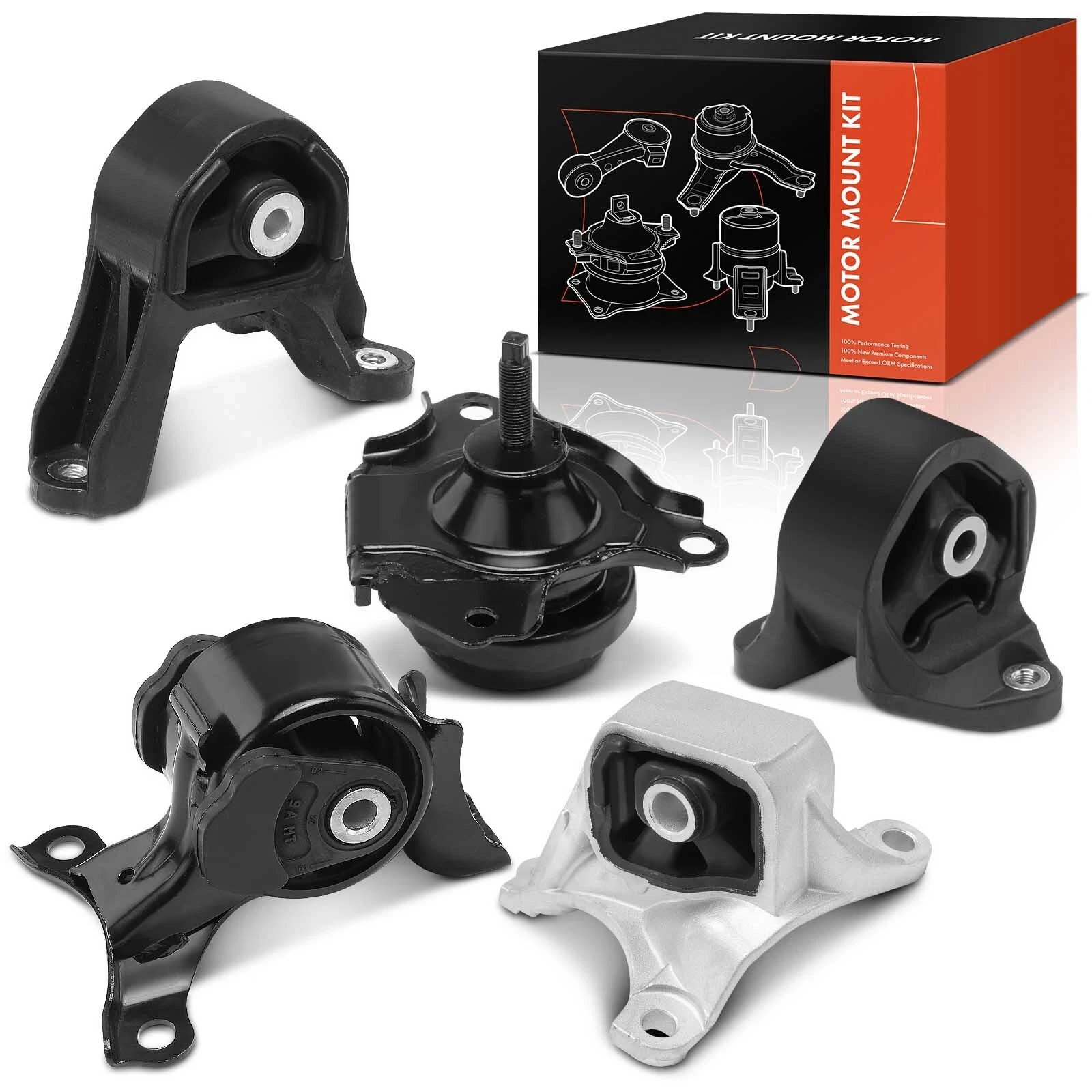 1K0112  Engine Mount Kit 5x Engine Motor & Transmission Mount for Honda CR-V 2002-2006 4WD Manual Trans.