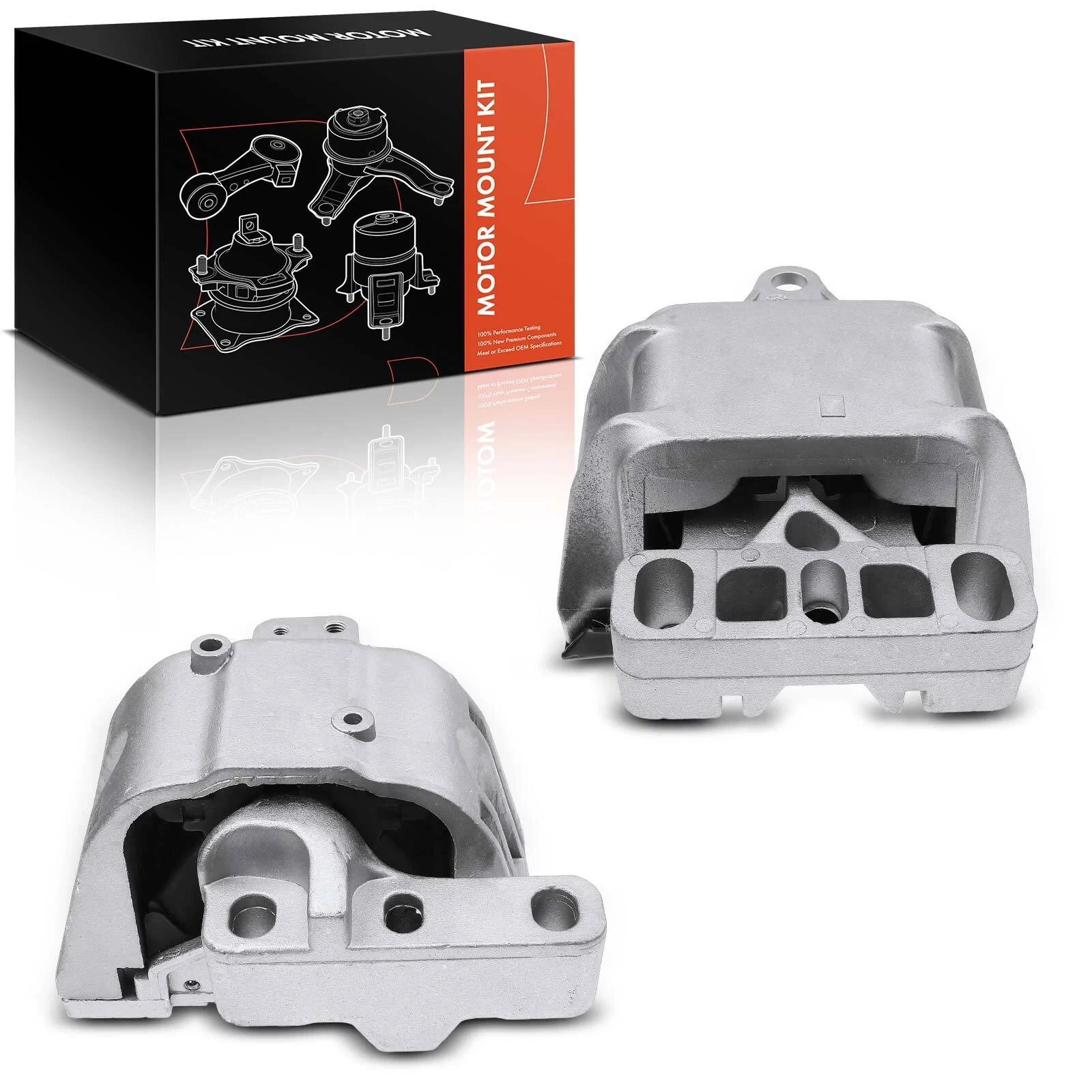1K0125 Engine Mount Kit 2x Engine Motor & Transmission Mount for Volkswagen VW Beetle 98-05 Golf Jetta